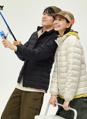 PONY波尼1972羽绒服男女同款情侣白鸭绒蓬松轻薄保暖243W2OF32
