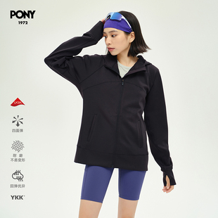 PONY波尼1972女子新款 243W2KJ30 户外运动休闲夹克外套连帽开衫