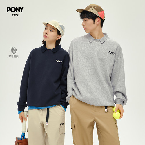 PONY波尼1972新品轻便舒适休闲运动休闲长袖POLO 243U2CP50