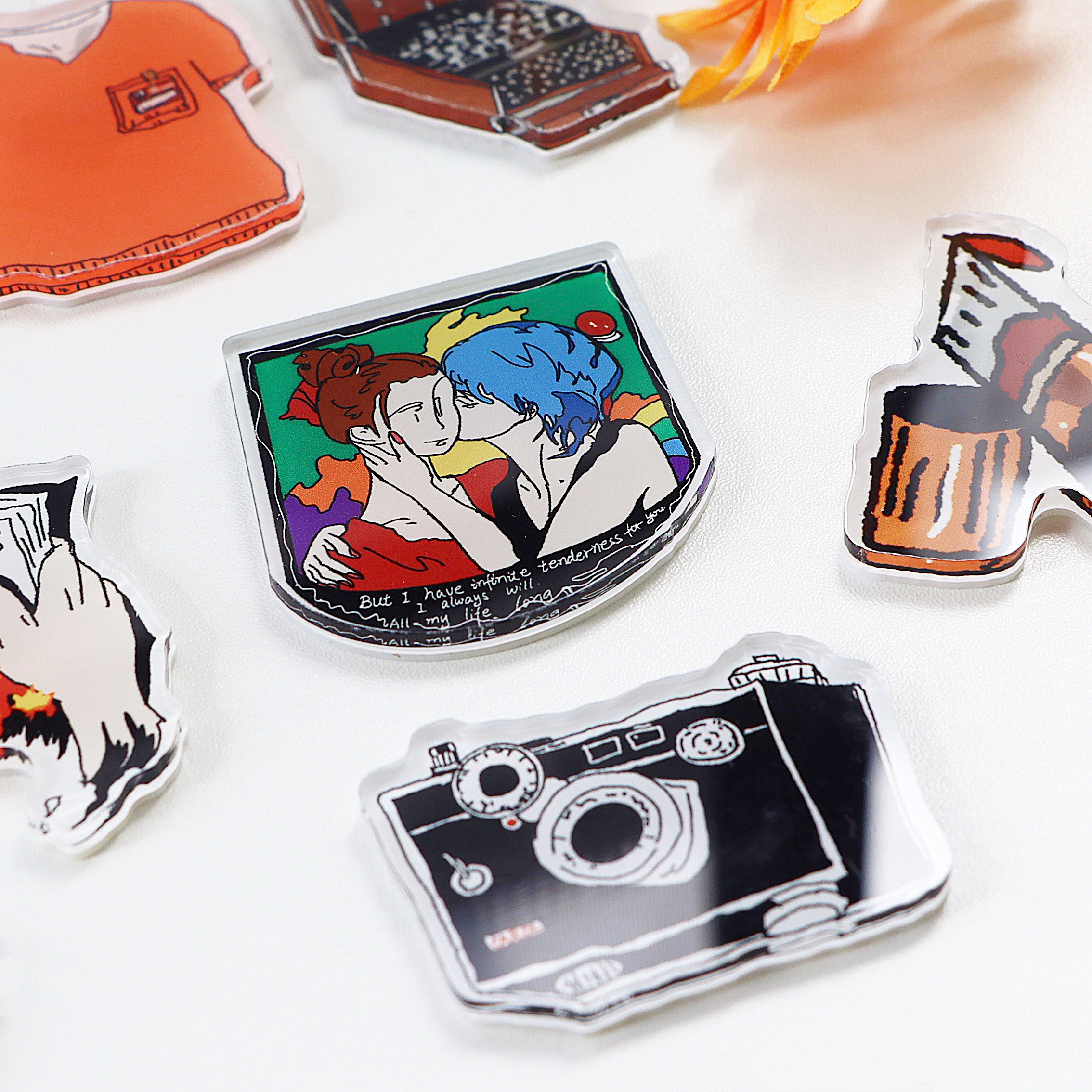 原创设计 双女主女性电影冰箱贴 拉拉冰箱贴文创文艺青年礼物