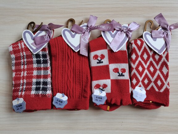 【5双装】遇见女袜秋冬高筒女袜子淑女学院派潮袜颜色随机发包邮