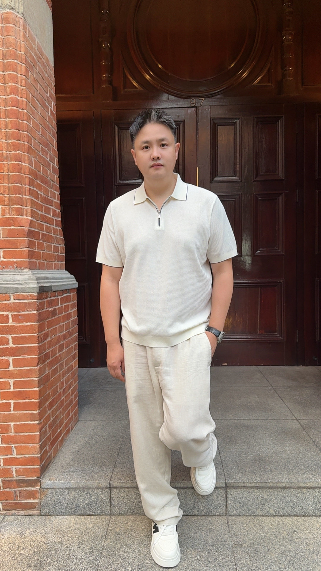 秀而高端男装2026夏季新款商务休闲百搭减龄翻领短袖T恤衫28007