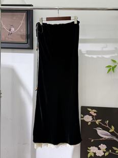 秀而高端2026早春新款时尚高腰百搭气质显瘦拼蕾丝花边半身裙女