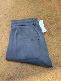 秀而高端2026早春新款男士新休闲商务松紧腰直筒裤时尚百搭长裤男