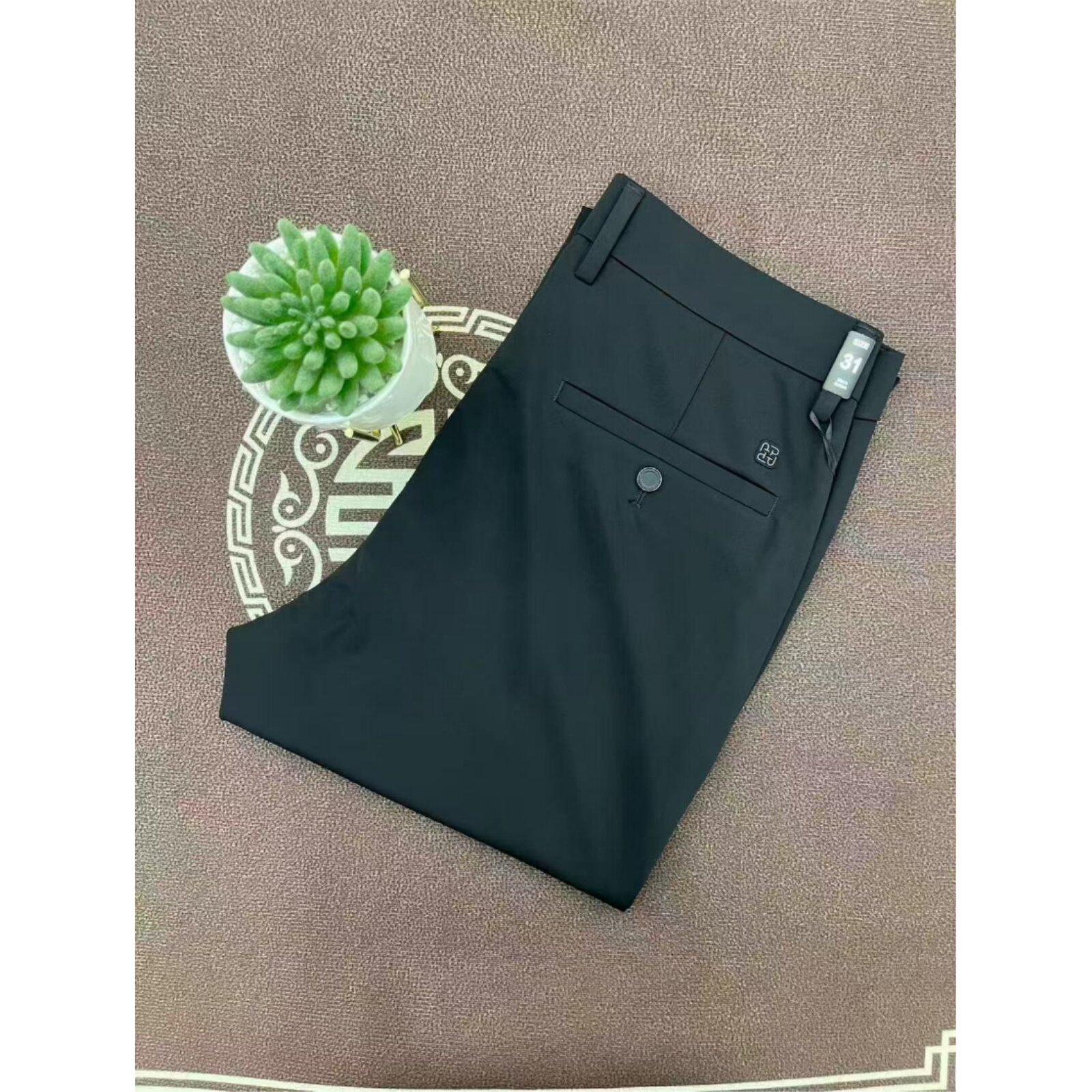 秀而高端2026早春新款男士商务休闲裤时尚百搭修身直筒西裤长裤男