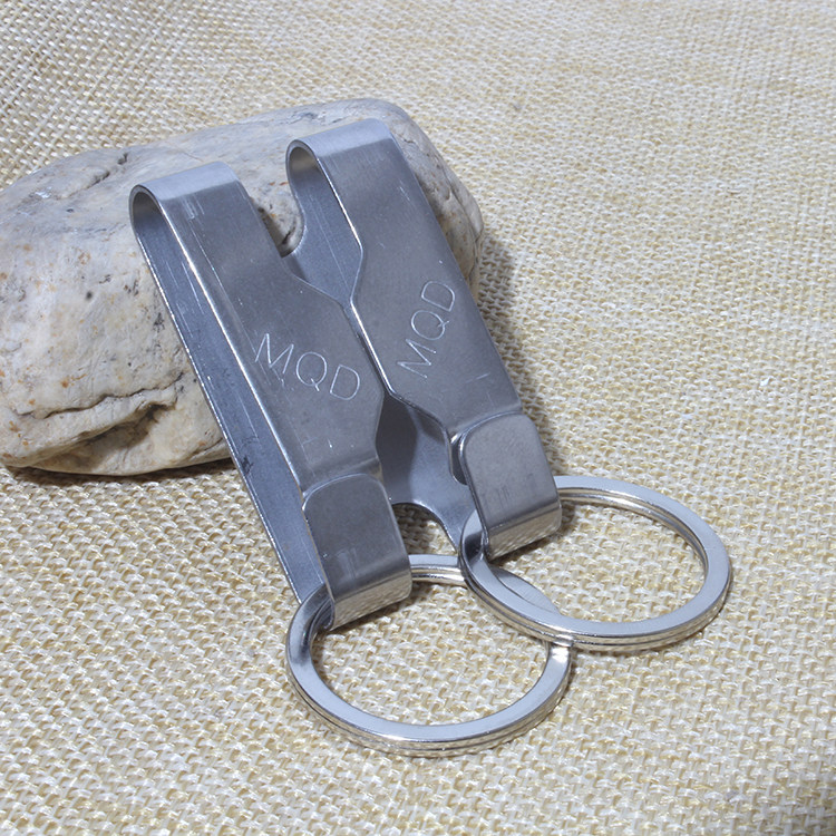男士汽车钥匙扣腰带穿皮带腰挂式运动裤不锈钢双环扣钥匙圈挂件扣