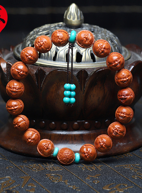 苏家男女龙纹桃核弥勒手串