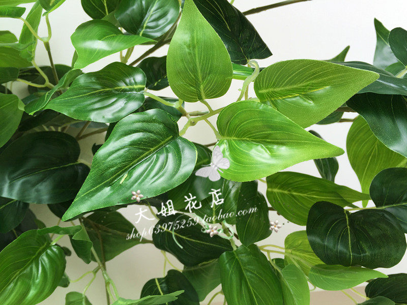 高档仿真绿萝藤植物墙配材绿色精品绿萝壁挂花藤蔓常春藤吊兰壁挂