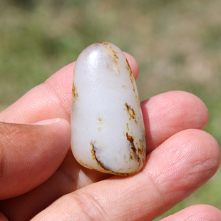 【小胡子玉器】和田玉 籽料酱油皮 白玉 玉龙河 原石