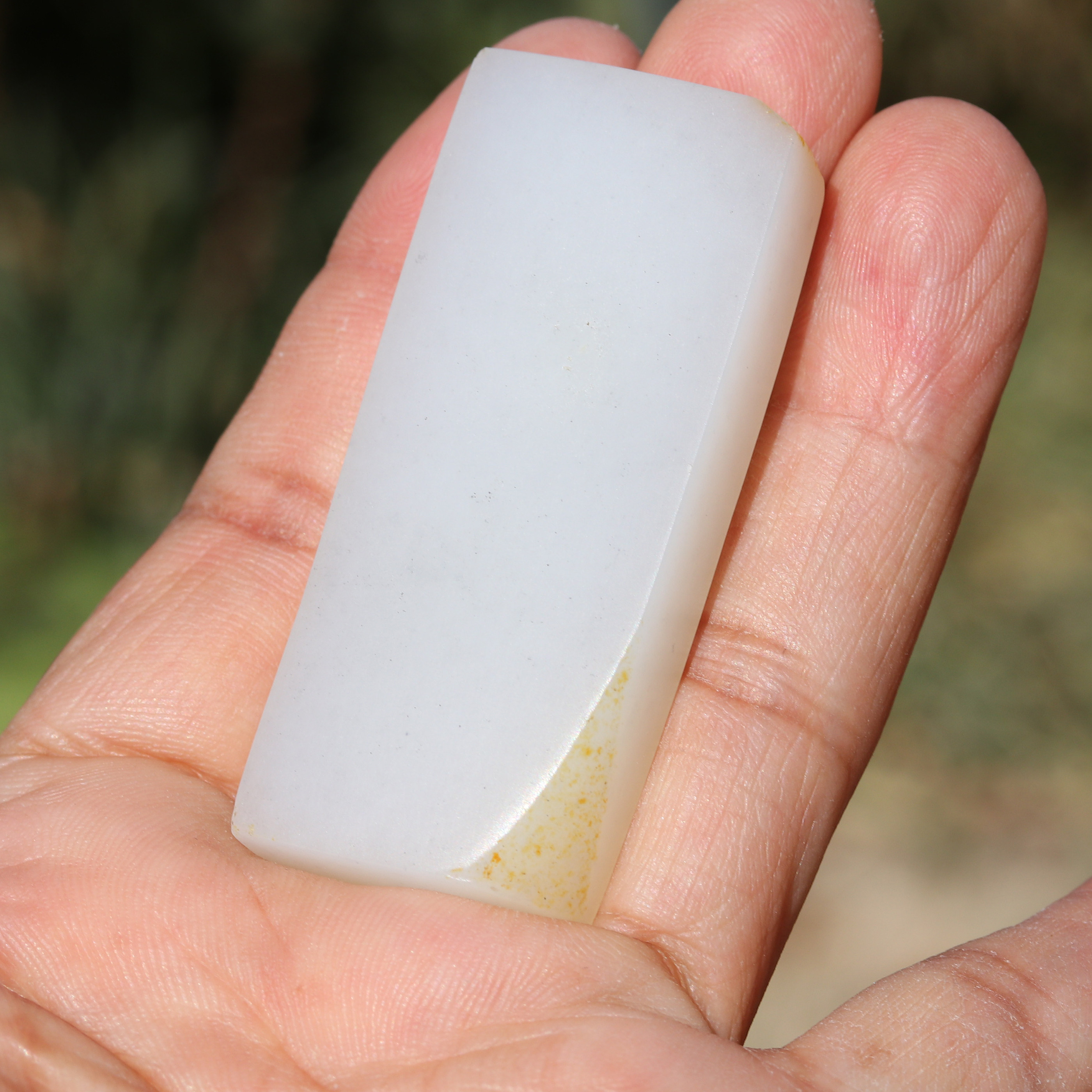 【小胡子玉器】和田玉 籽料 洒金皮 白玉 原毛孔 平安无事牌