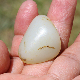 【小胡子玉器】和田玉 籽料 秋梨黄皮 白玉 玉龙河 原石