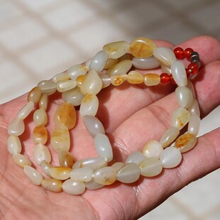 【小胡子玉器】和田玉 籽料 洒金皮 白玉精修 项链