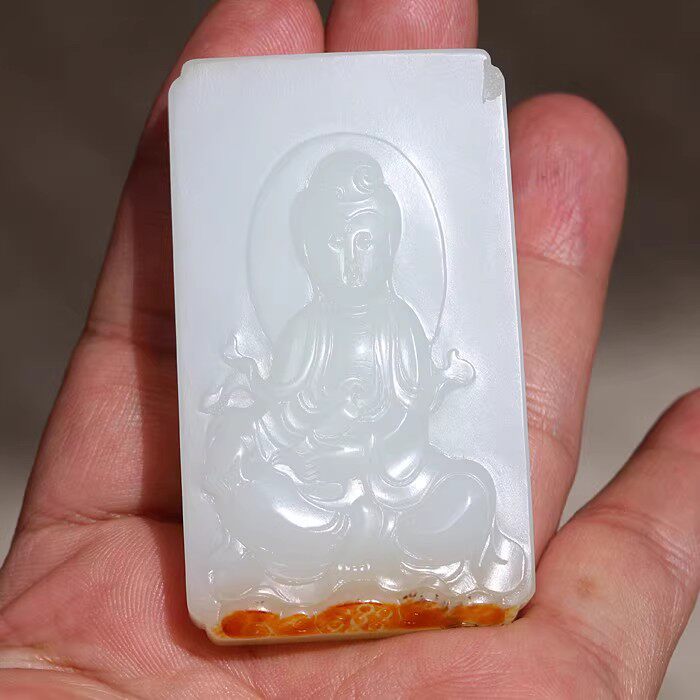 【小胡子玉器】和田玉 籽料 红金皮 羊脂玉 子冈牌