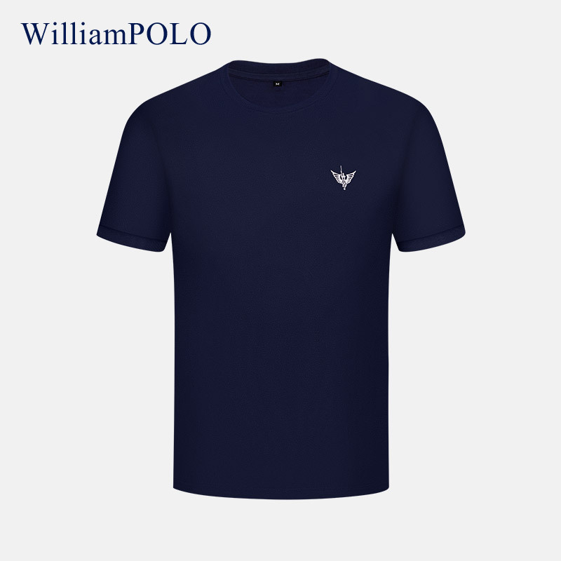 保罗Williampolo品牌正品夏季短袖男装T恤莫代尔棉丝滑柔软圆领 男装 Polo衫 原图主图