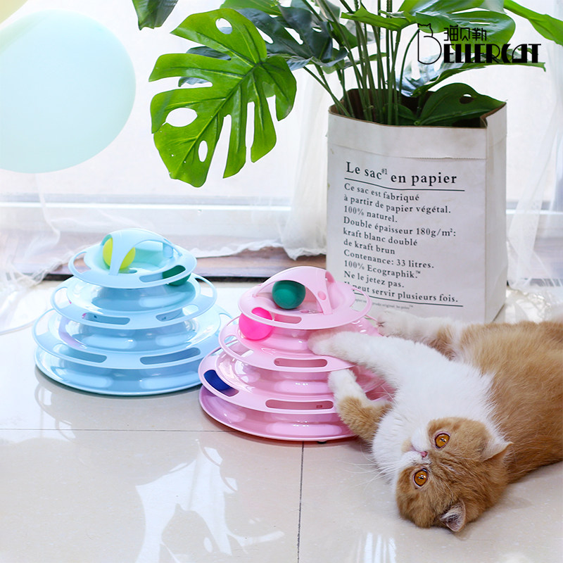 新款猫咪更爱玩三层玩具猫转盘四层游乐盘猫玩具猫塔益智互动玩具在类目 宠物/宠物食品及用品, 猫/狗玩具, 橡胶球/球形玩具中 - 来自Buy2taobao.com提供专业的淘宝代购服务