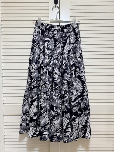 日本古着vintage复古巴洛克森系棉绸印花度假风沙滩裙半身裙孤品