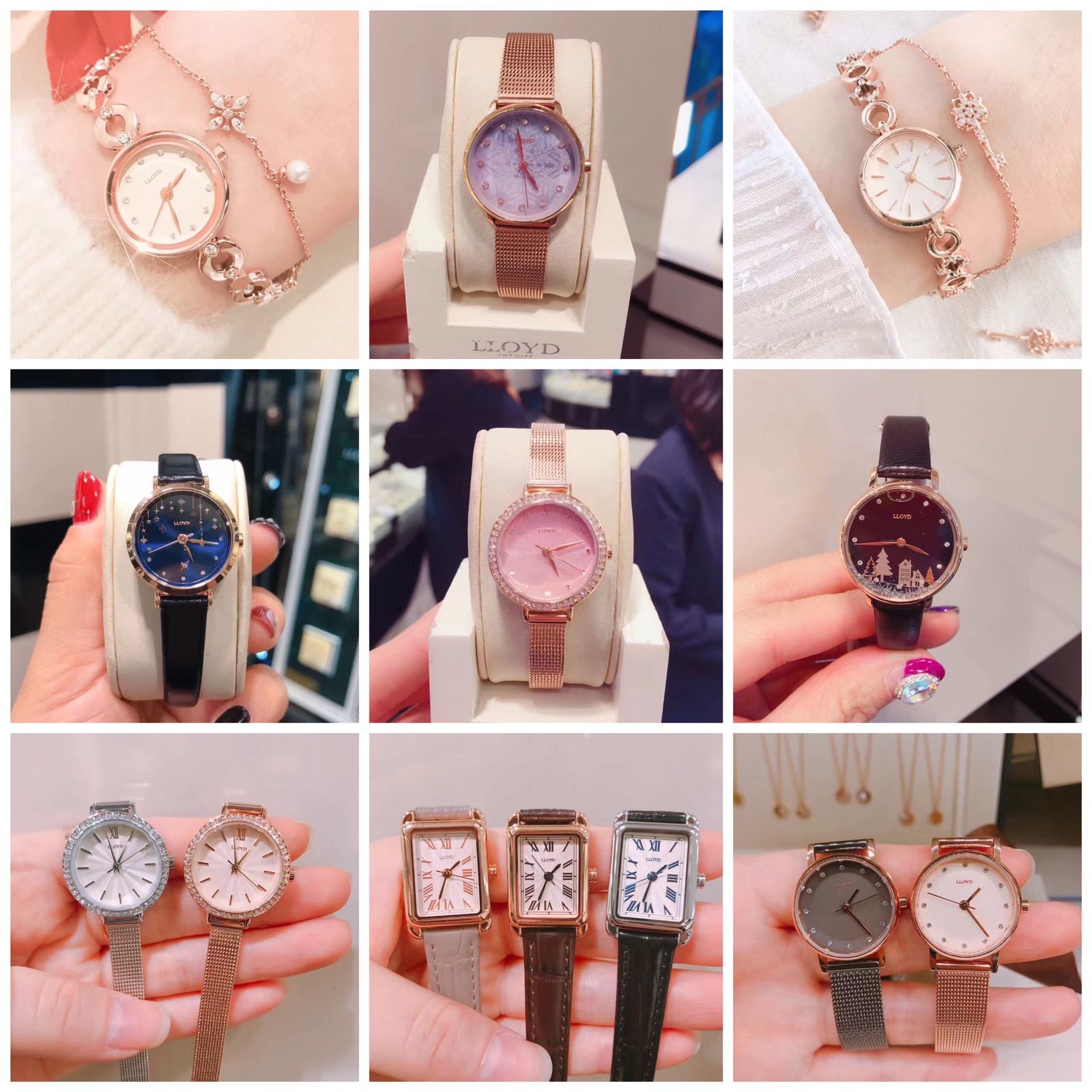 现货包邮韩国LLOYD专柜正品9月新款星空韩版百搭女生精致圆形手表