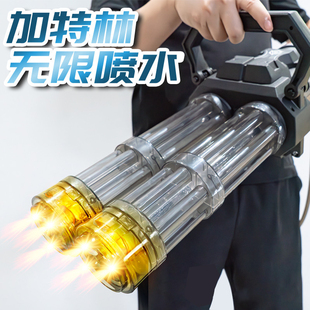 冰爆旋转加特林水枪电动连发高压强力男女孩玩具打水仗喷滋水泼水