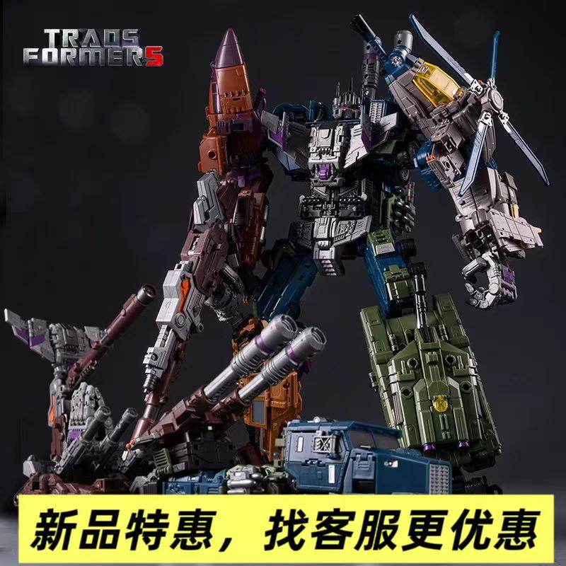 潮玩星变战神混天豹模型汽车组合体大力神男孩变形玩具机器人金刚