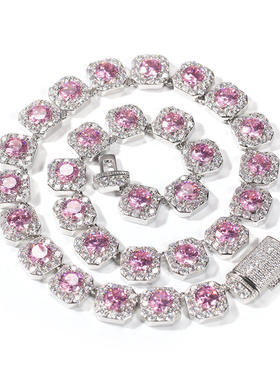 12.5mm情侣嘻哈冰糖项链个性锆石手链TravisScott同款iceoutChain