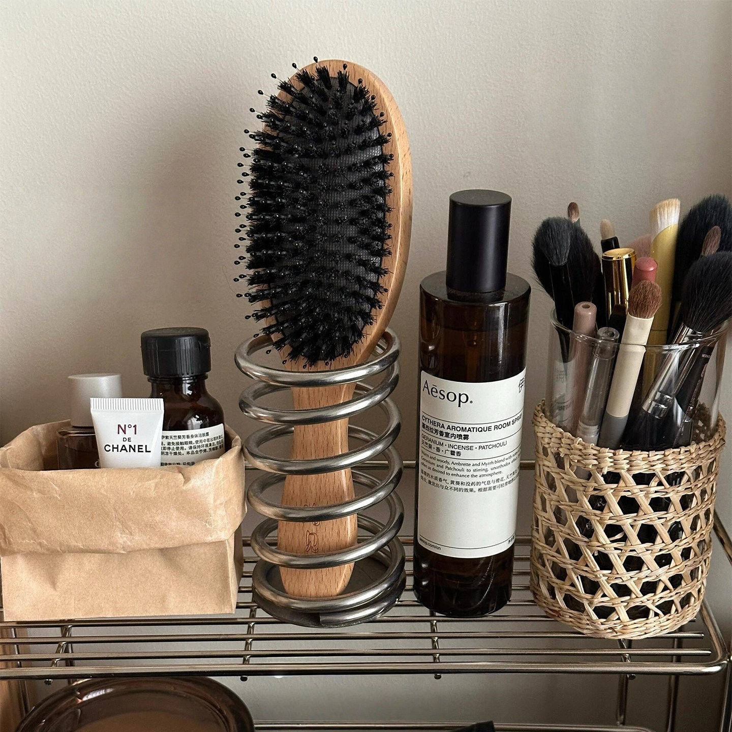 【浴室好物】梳子置物架不锈钢卫生间洗手台化妆刷收纳架牙刷架