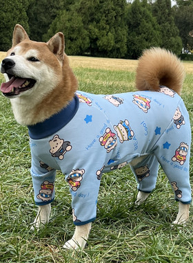 中大型犬防虫防毛加绒保暖四脚衣柴犬金毛拉布拉多边牧大狗秋冬季