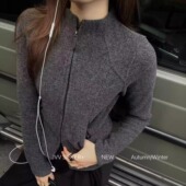 加绒加厚修身 上衣 职场风百搭卫衣衫 设计剪裁JVV SISTER复古女冬季