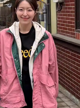 Bellatag26年春工装风冲锋衣休闲翻领双口袋短外套夹克上衣JK880