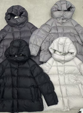 2025冬中长款JVV SISTER纯色连帽95白鸭绒羽绒外套宇航员款面包服