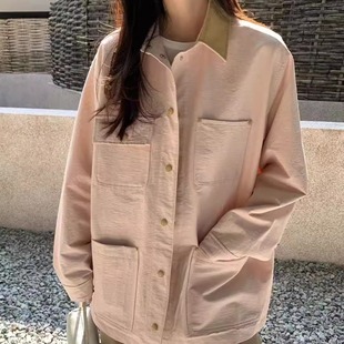 At Studios秋季韩系甜美风外套女春款宽松显瘦韩系慵懒中长款风衣