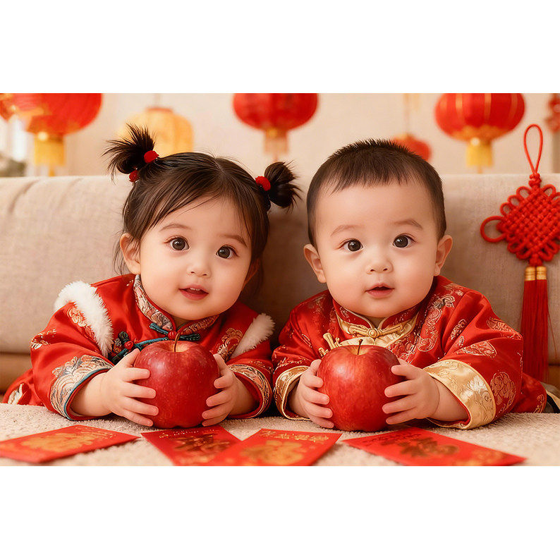 新款宝宝海报照片画报龙凤可爱婴儿画像孕妇备孕胎教墙贴女宝贴画