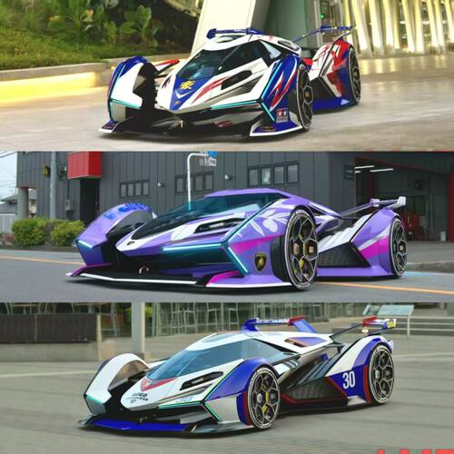 LMF乐漫坊 1:64 兰博基尼 V12 VGT 赛车涂装 合金汽车模型收藏