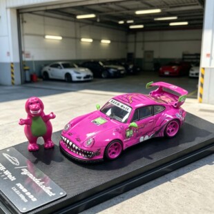 MC 1:64 保时捷RWB 993 GT Rauh Welt宽体改装 高翼 合金汽车模型