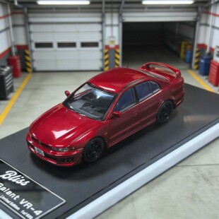 现货 Bliss 1:64  三菱 戈蓝Galant  VR-4 拉力红 合金汽车模型