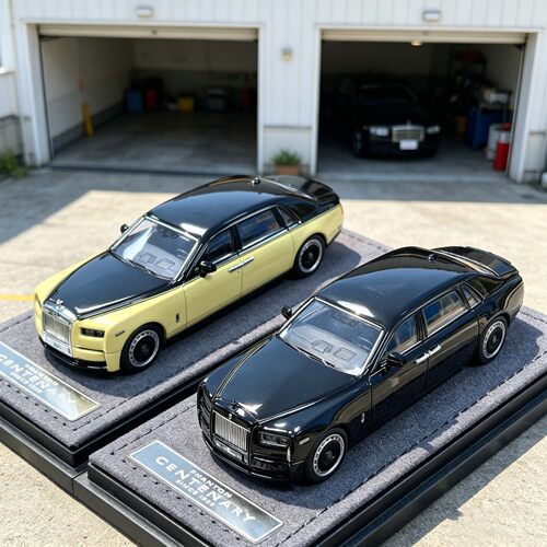 北京HEC限定 BANANA 1:64 劳斯莱斯幻影长轴版 合金汽车模型
