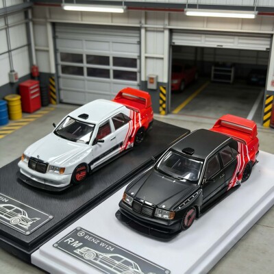 现货Rhino Model RM犀牛 1:64奔驰 W124 190E 改装  合金汽车模型