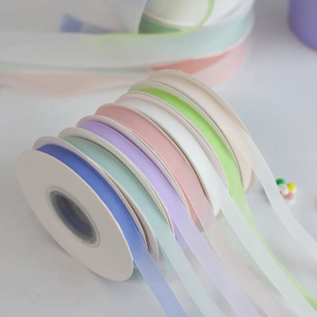 马卡龙果冻纱高级感礼鲜花礼物包装盒手工diy材料蝴蝶结雪纱丝带