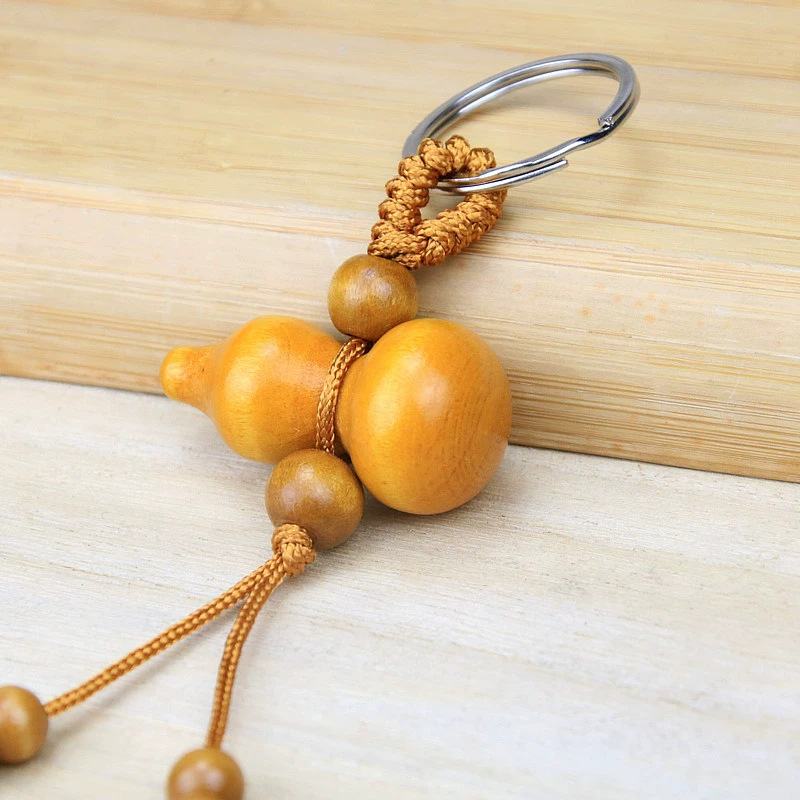 桃木葫芦挂件汽车钥匙扣链平安摆件随身禄寿全龙吉祥物木雕葫芦