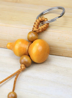 桃木葫芦挂件汽车钥匙扣链平安摆件随身禄寿全龙吉祥物木雕葫芦