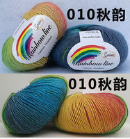 Rainbow thread segment dyed wool thread, wool gradient fine thread, skin-friendly crochet scarf thread, Irish shawl thread, hat thread thumbnail 8
