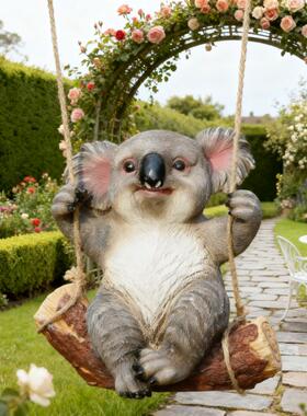 仿真考拉花园林熊猫庭院装饰品