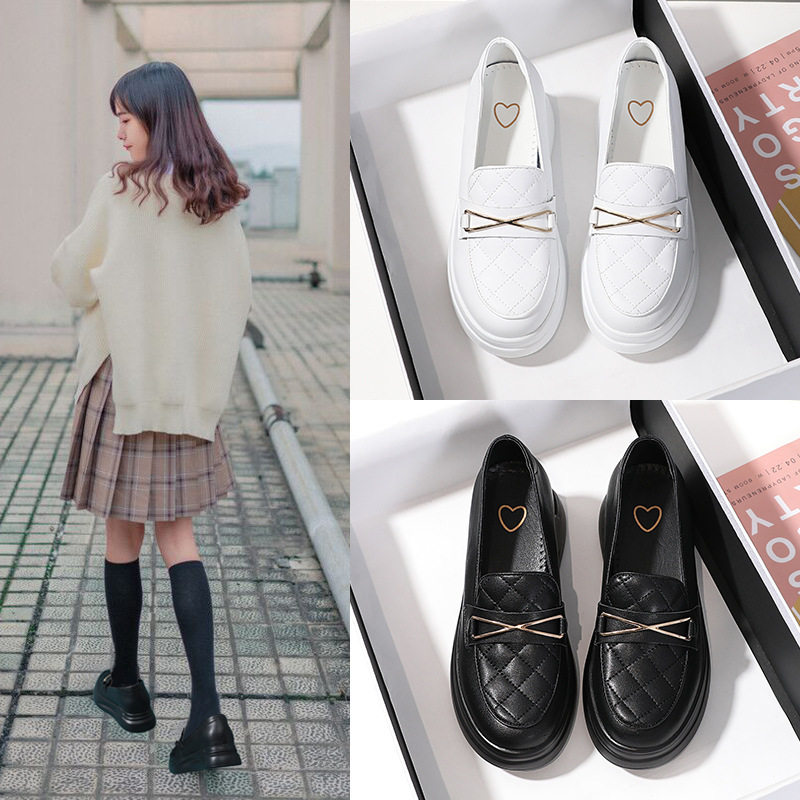 2023春季内增高乐福鞋女真皮玛丽珍女鞋小皮鞋护士鞋YH812舒适