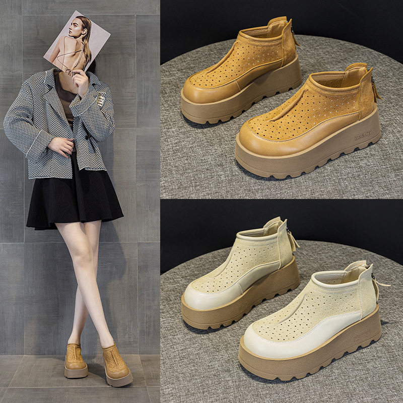 2025春夏新款爆款洞洞休闲凉鞋透气厚底增高百搭镂空202516,女鞋,时尚休闲鞋,淘宝优惠券,粉丝福利购,淘宝优惠卷