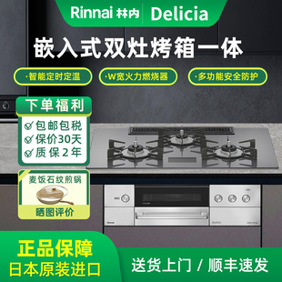Rinnal/林内 DELICIA神厨系列100V电源版嵌入式多功能三眼燃气灶