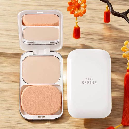 高丝粉饼莱菲干湿两用粉饼405简装保湿遮瑕定妆粉底持久正品包邮