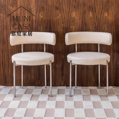 奶油风贝拉餐椅北欧现代简约