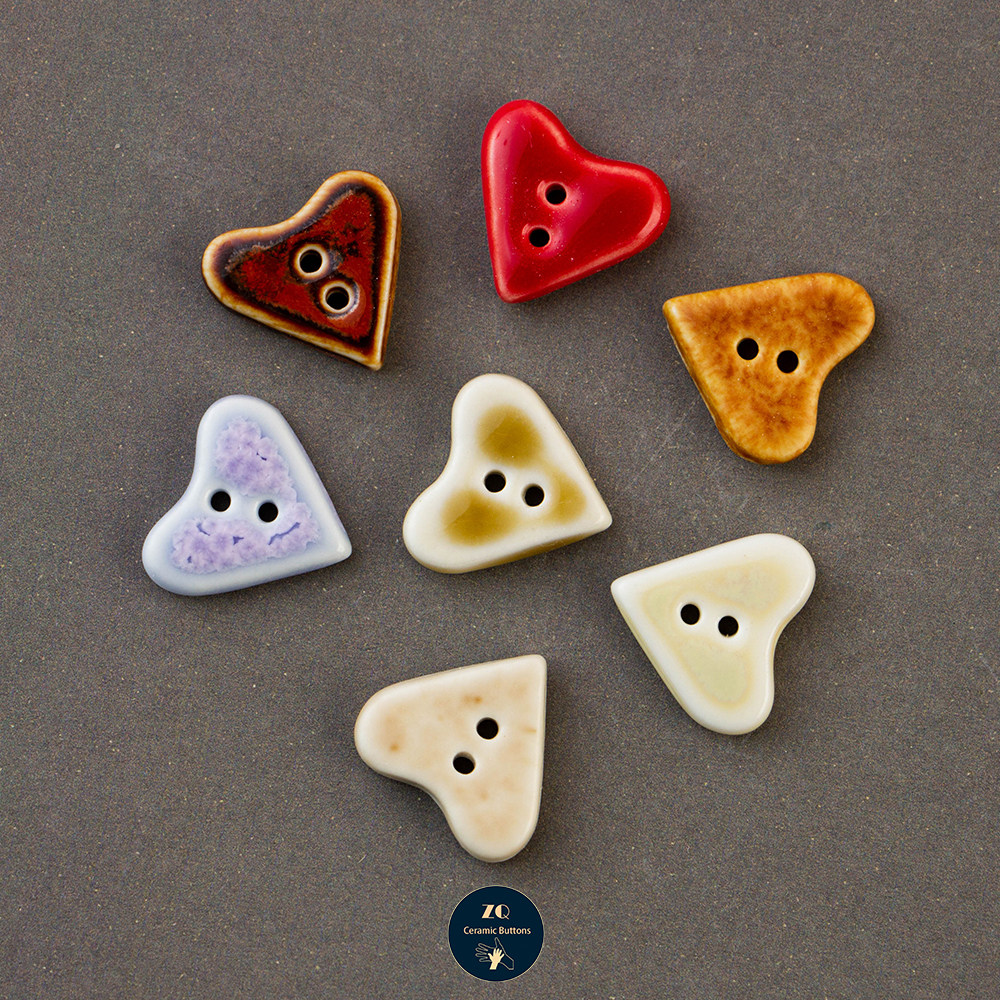 15mm小爱心陶瓷纽扣棉麻大衣手工服饰配件辅料定做扣子复古桃心,居家布艺,纽扣,淘宝优惠券,粉丝福利购,淘宝优惠卷