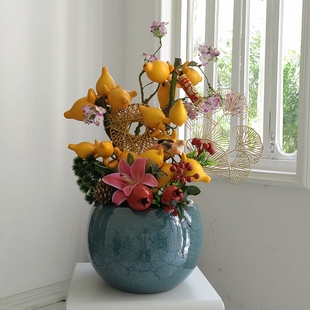 五代同堂黄金果吉祥果五代果盆栽乳茄果鲜果客厅盆景摆件年宵花卉