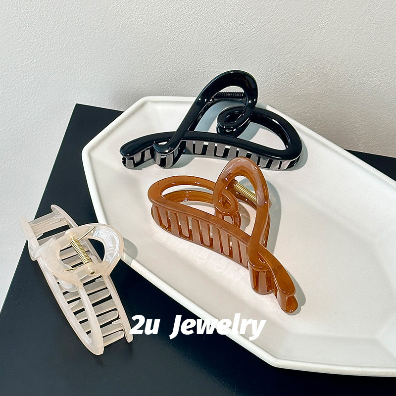 韩国ins新款果冻色亚克力爱心大号抓夹小众高级感法式盘发鲨鱼夹,饰品/流行首饰/时尚饰品新,发饰,淘宝优惠券,粉丝福利购,淘宝优惠卷