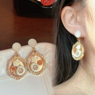 香槟的花嫁｜酒馆原创浮夸巴洛克风复古夸张耳饰修饰脸型耳夹